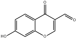 4H-1-Benzopyran-3-carboxaldehyde, 7-hydroxy-4-oxo- Struktur
