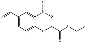 2-(4-甲酰基-2-硝基苯氧基)乙酸乙酯 结构式