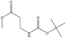 3-((叔丁氧羰基)氨基)丙酸甲酯,42116-55-2,结构式