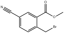 2-溴甲基-5-氰基苯甲酸甲酯, 421551-82-8, 结构式