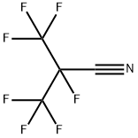 2,3,3,3-テトラフルオロ-2-(トリフルオロメチル)プロパンニトリル 化学構造式