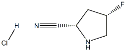 (2S,4S)-4-Fluoropyrrolidine-2-carbonitrile Hydrochloride Struktur