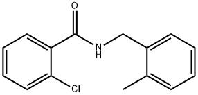 2-クロロ-N-(2-メチルベンジル)ベンズアミド 化学構造式