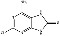 6-AMino-2-chloro-7,9-dihydro-purine-8-thione Struktur