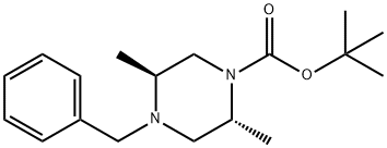 (2R,5S)-4-BENZYL-2,5-DIMETHYL-PIPERAZINE-1-CARBOXYLICACIDTERT-BUTYLESTER,431062-00-9,结构式