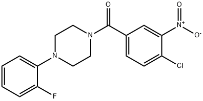 (4-Chloro-3-nitrophenyl)(4-(2-fluorophenyl)piperazin-1-yl)Methanone, 432020-20-7, 结构式