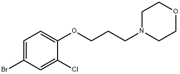 4-(3-(4-ブロモ-2-クロロフェノキシ)プロピル)モルホリン 化学構造式