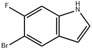 5-ブロモ-6-フルオロ-1H-インドール 化学構造式
