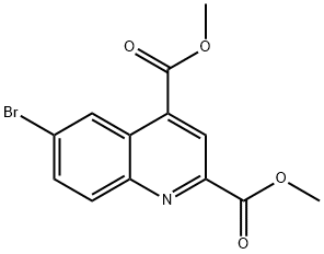 6-溴喹啉-2,4-二羧酸二甲酯 结构式