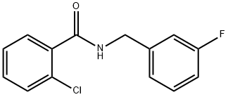 2-クロロ-N-(3-フルオロベンジル)ベンズアミド 化学構造式