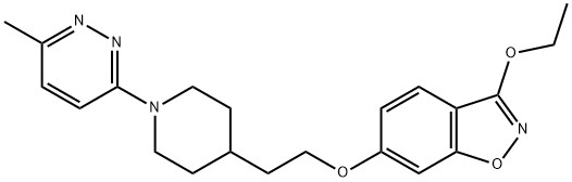 3-乙氧基-6-(2-(1-(6-甲基哒嗪-3-基)哌啶-4-基)乙氧基)苯并[D]异恶唑, 439085-51-5, 结构式