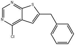 6-苄基-4-氯噻吩并[2,3-D]嘧啶 结构式