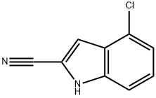 4-氯-1H-吲哚-2-甲腈, 4404-11-9, 结构式