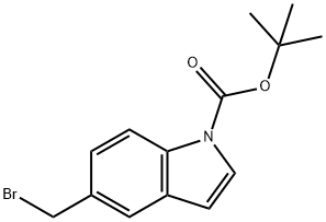 1H-Indole-1-carboxylic acid, 5-(broMoMethyl)-, 1,1-diMethylethyl ester Structure