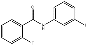 2-フルオロ-N-(3-ヨードフェニル)ベンズアミド 化学構造式