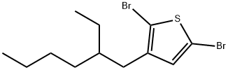 2,5-二溴-3-(2-乙基己基)噻吩, 444177-63-3, 结构式