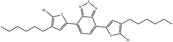 4,7-Bis(5-broMo-4-hexylthiophen-2-yl)benzo[c][1,2,5]thiadiazole 化学構造式