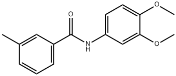 N-(3,4-二甲氧基苯基)-3-甲基苯甲酰胺 结构式