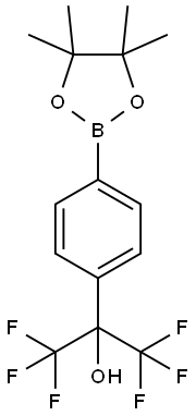 1,1,1,3,3,3-hexafluoro-2-(4-(4,4,5,5-tetraMethyl-1,3,2-dioxaborolan-2-yl)phenyl)propan-2-ol Struktur