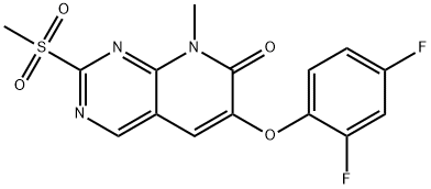 6-(2,4-Difluorophenoxy)-8-Methyl-2-(Methylsulfonyl)pyrido[2,3-d]pyriMidin-7(8H)-one Struktur