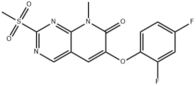 6-(2,4-Difluorophenoxy)-8-Methyl-2-(Methylsulfonyl)pyrido[2,3-d]pyriMidin-7(8H)-one Structure