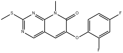 6-(2,4-Difluorophenoxy)-8-Methyl-2-(Methylthio)pyrido[2,3-d]pyriMidin-7(8H)-one Structure