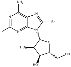 8-溴-2-碘腺苷 结构式