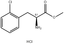 2-氯-L-苯丙氨酸甲酯盐酸盐, 457654-73-8, 结构式