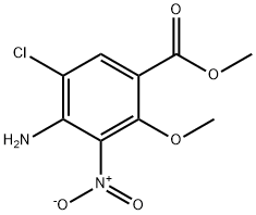 Methyl 4-AMino-5-chloro-2-Methoxy-3-nitrobenzoate, 457947-61-4, 结构式