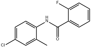 N-(4-クロロ-2-メチルフェニル)-2-フルオロベンズアミド 化学構造式