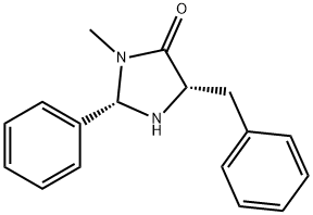(2S,5S)-3-Methyl-2-phenyl-5-(phenylMethyl)-4-IMidazolidinone Structure
