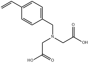 N -((4-乙烯基苄基)氨叉基)二乙酸, 46917-20-8, 结构式