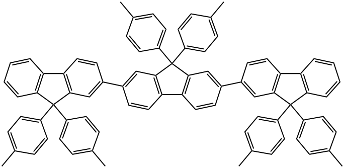 TDAF , 2,7-Bis[9,9-di(4-Methylphenyl)-fluoren-2-yl]-9,9-di(4-M Struktur