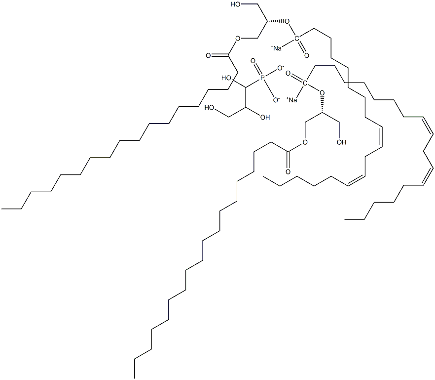 1-stearoyl-2-linoleoyl-sn-glycero-3-phospho-(1'-rac-glycerol) (sodiuM salt) Structure