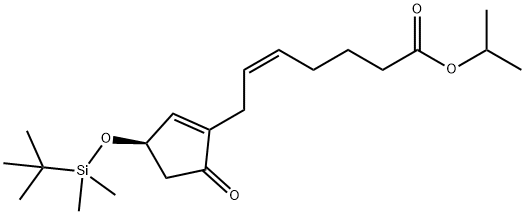 7-[(3R)-3-叔丁基二甲硅氧基-5-羰基-1-环戊烯-1-基]-5(Z)-庚烯酸异丙酯, 474944-36-0, 结构式