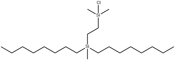 2-(二正辛基甲基硅基)乙基二甲基氯硅烷,475213-03-7,结构式