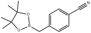 4-[(4,4,5,5-四甲基-1,3,2-二氧杂环戊硼烷-2-基)甲基]苯甲腈, 475250-43-2, 结构式