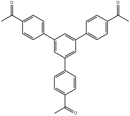 1,1'-(5'-(4-acetylphenyl)-[1,1':3',1''-terphenyl]-4,4''-diyl)diethanone Struktur