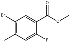 5-ブロモ-2-フルオロ-4-メチル安息香酸メチル 化学構造式