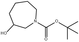 3-羟基氮杂环庚烷-1-甲酸叔丁酯,478841-10-0,结构式