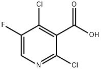 2,4-DICHLORO-5-FLUORO-3-PYRIDINECARBOXY& 化学構造式