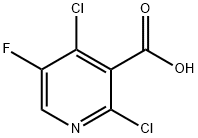 2,4-二氯-5-氟-3-吡啶甲酸 结构式