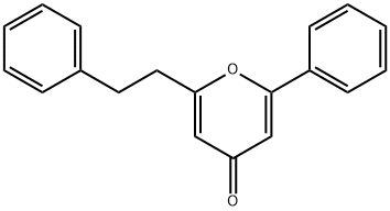 2-Phenethyl-6-phenyl-4H-pyran-4-one Struktur