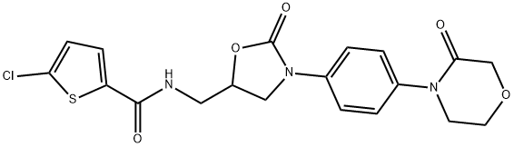 2-ThiophenecarboxaMide, 5-chloro-N-[[2-oxo-3-[4-(3-oxo-4-Morpholinyl)phenyl]-5-oxazolidinyl]Methyl]- Struktur