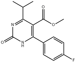 4-(4-フルオロフェニル)-6-イソプロピル-2-オキソ-1,2-ジヒドロピリミジン-5-カルボン酸メチル 化学構造式