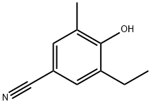 3-乙基-4-羟基-5-甲基苯甲腈, 4909-95-9, 结构式