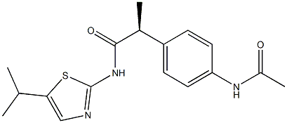 (2S)-2-[4-(乙酰基氨基)苯基]-N-(5-异丙基噻唑-2-基)丙酰胺,492445-28-0,结构式
