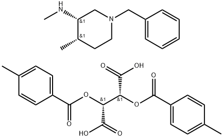 (3R,4R)-1-benzyl-N,4-diMethylpiperidin-3-aMine hydrochloride Struktur