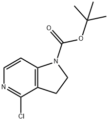 4-クロロ-2,3-ジヒドロ-1H-ピロロ[3,2-C]ピリジン-1-カルボン酸TERT-ブチル 化学構造式