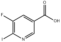 3-Pyridinecarboxylic acid, 5-fluoro-6-iodo- Struktur